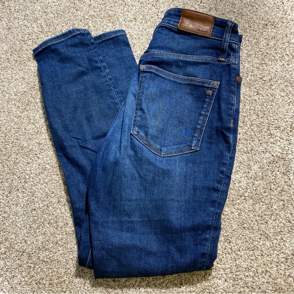 Madewell Women's Deep Blue Curvy High-Rise Skinny Jeans